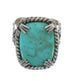 Turquoise And Genuine Sterling Silver Ring Size 7-1/4 RX62096